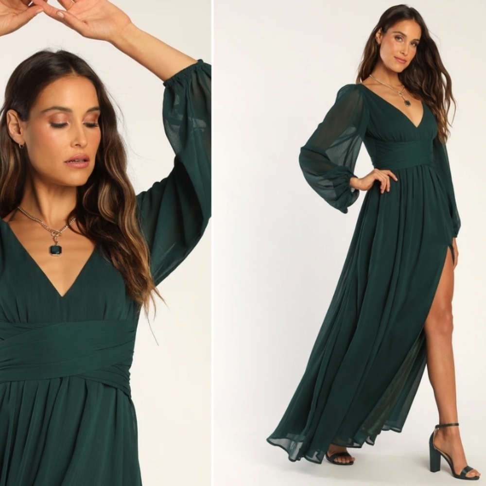 Elegant Green Maxi Dress